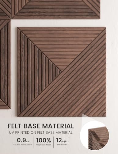 Fluxynara 6-Pack Large Felt Bulletin Board, Walnut Facet - Image 3