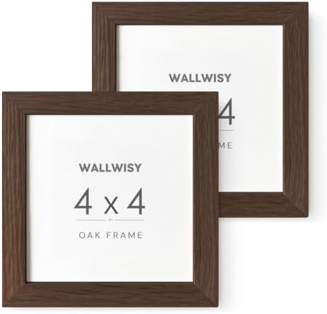 4x4 Picture Frame, Solid Oak Wood 4x4 Photo Frames by TumblerHome