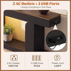 Homieasy Console Table, 47" Entryway Table with Charging Station - Image 4