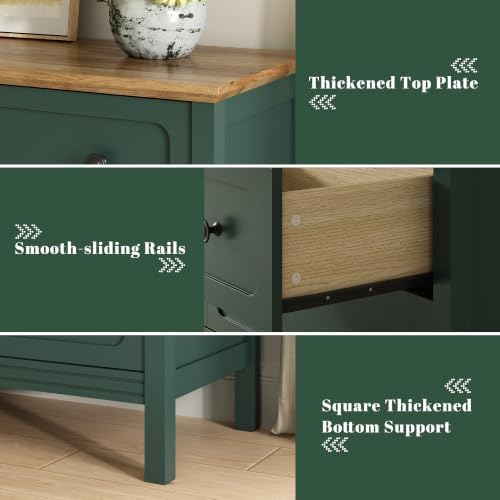 CARPETNAL 55" Green Dresser for Bedroom with 8 Drawer & Deep Drawers - Image 6
