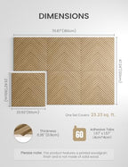 Fluxynara 6-Pack Large Felt Bulletin Board, Natural Oak Pyramid - Image 2