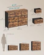 SONGMICS Dresser for Bedroom, Wide Dresser with 7 Fabric Drawers - Image 2