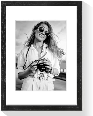 puthiac 9x12 Solid Oak Wood Picture Frame, Black, 1 Pack by PUTHIAC