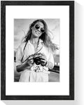 puthiac 9x12 Solid Oak Wood Picture Frame, Black, 1 Pack by PUTHIAC