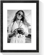 puthiac 9x12 Solid Oak Wood Picture Frame, Black, 1 Pack by PUTHIAC