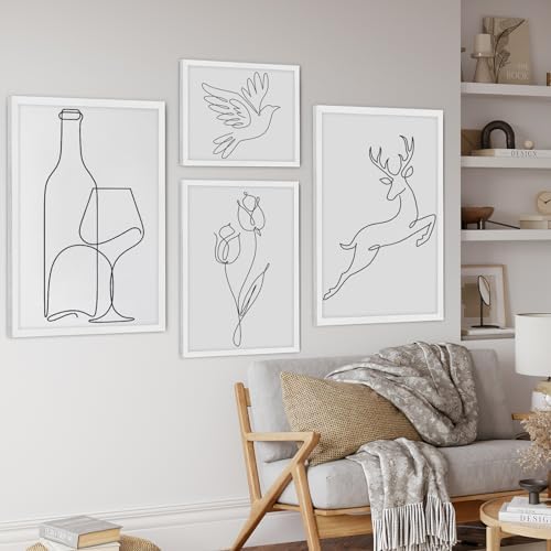 puthiac 16x24 Solid Oak Wood Picture Frame, White, 1 Pack - Image 5