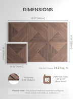 Fluxynara 6-Pack Large Felt Bulletin Board, Walnut Facet - Image 2