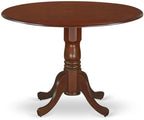 East West Furniture DLBO3-MAH-W 3 Piece Modern Dining Table Set Contains a - Image 3