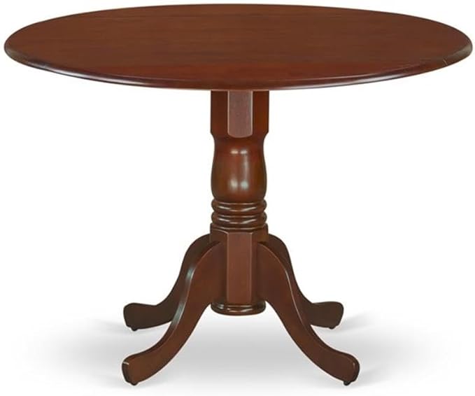East West Furniture DLBO3-MAH-W 3 Piece Modern Dining Table Set Contains a - Image 3