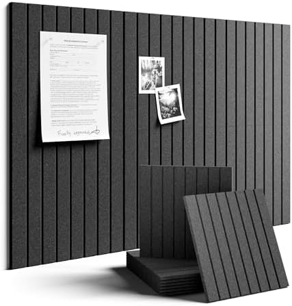 Fluxynara 36" x 24" Large Felt Bulletin Board, Charcoal Gray by FLUXYNARA