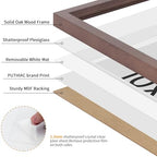 puthiac 10x14 Solid Oak Wood Picture Frames, Walnut, 3 Pack - Image 2