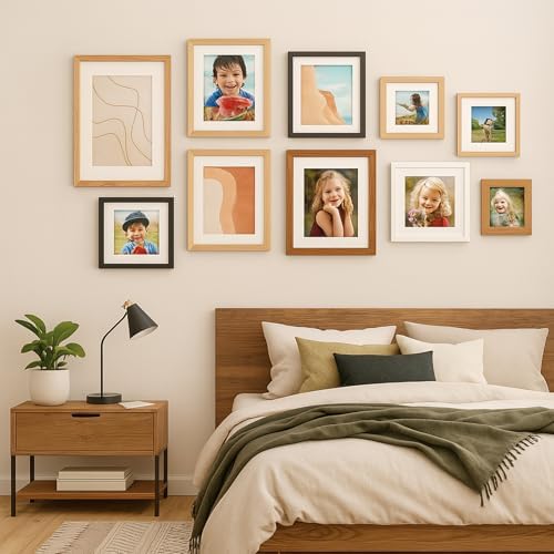 puthiac 6x6 Solid Oak Wood Picture Frame with 4x4 Mat, Natural Oak, 1 Pack - Image 7