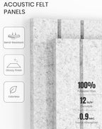 Fluxynara 36" x 24" Large Felt Bulletin Board, Light Gray - Image 5