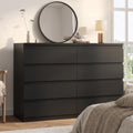 Modern 8 Drawer Dresser, Simply Chest of Drawers for Bedroom, Wood Storage Dresser with Deep Drawers for Living Room/Hallway/Entryway (Black) by Unknown