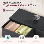 WLIVE Black Fabric Dresser for Bedroom, 6 Drawer Dressers, Chest of Drawers - Image 7