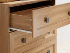 FENSULN Modern Drawer Dresser for Bedroom with 6 Drawers, 2 in 1 Chest of Drawers with Organizer Storage for Bed Room,Livingroom Hallway Oak - Image 5