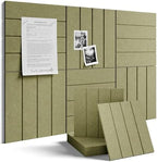 Fluxynara 36" x 24" Large Felt Bulletin Board, Olive Green by FLUXYNARA
