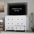 Wodeer 6 Drawer Dresser for Bedroom, White Modern Dressers & Chests of Drawers with Metal Handles, Closet Storage Dresser, Storage Cabinet and Organizer with Drawers - Image 6