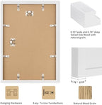 puthiac 12x18 Solid Oak Wood Picture Frame, White, 1 Pack - Image 3