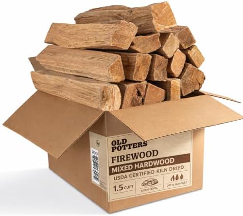 Old Potter Kiln Dried Firewood, ~1.5 Cu Ft ~ 38-45 lbs, for Solo Stove, Firepits and Fireplaces or Cooking, 16 Inch Logs, Mixed Hardwood by AKSquared