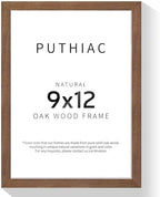 puthiac 9x12 Solid Oak Wood Picture Frame, Walnut, 1 Pack by PUTHIAC