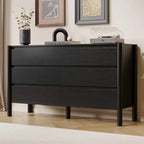 HOUROM Black Dresser for Bedroom,51" Wide 7 Drawer Mid Century Modern Chest by HOUROMDresserforBedroom