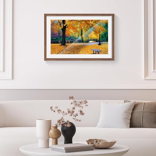 puthiac 13x19 Solid Oak Wood Picture Frames, Walnut, 3 Pack - Image 6