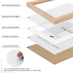 puthiac 5x7 Solid Oak Wood Picture Frame with 4x6 Mat, Natural Oak, 1 Pack - Image 2