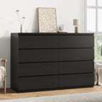 Jocoevol Black 8 Drawer Dresser for Bedroom (15.3" D x 55.2" W x 32.3" H) by JOCOEVOL