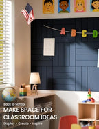 Fluxynara 36" x 24" Large Felt Bulletin Board, Carbon Blue - Image 4
