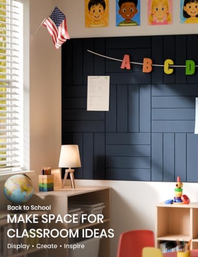 Fluxynara 36" x 24" Large Felt Bulletin Board, Carbon Blue - Image 4