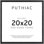 puthiac 20x20 Solid Oak Wood Picture Frame, Black, 1 Pack by PUTHIAC