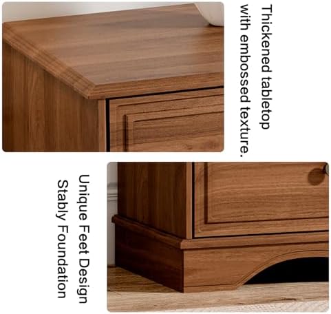 Chrangmay 9 Drawer Dresser,63" Wide Mid Century Chest of Drawers,Wooden Bedroom Drawer Dresser with 9 Storage Drawers for Bedroom,Living Room,with Anti-Tipping Device,Umber. - Image 6