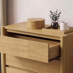CHUWELL 27.6" Wide Oak 3 Drawer Dresser for Bedroom with Solid Wood Legs - Image 7