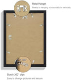 Hongkee 11x15 Picture Frame Set of 4, Made of Real Glass and Black Frame - Display Picture 10x14 with Mat or 11x15 Without Mat, 11 by 15 Photo for Wall Mounting - Image 5