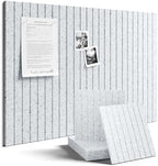 Fluxynara 36" x 24" Large Felt Bulletin Board, Light Gray by FLUXYNARA