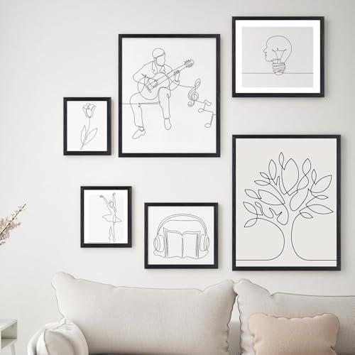 puthiac 20x20 Solid Oak Wood Picture Frame, Black, 1 Pack - Image 6