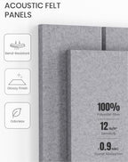 Fluxynara 36" x 24" Large Felt Bulletin Board, Soft Gray - Image 5