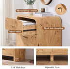 Curved Drawer Dresser for Bedroom with 5 Drawers, 31'' Wide Chest of Drawer - Image 5