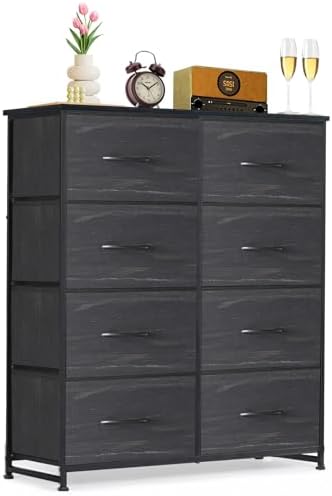 8-Drawer Dresser for Bedroom, Anti-Tip Tall Storage Organizer by SageNest