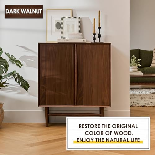 DWIL Water Based Wood Stain - Multiple Finishes, Fast Drying, Indoor and Outdoor Furniture, Wood Paneling, Cabinets and More, Low Odor ＆ Non-Toxic (8.5oz Dark Walnut) - Image 3