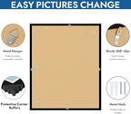 Hongkee 24x30 Frame Set of 4, 24 x 30 Black Wood Style(Mat 18x24) - Image 5