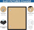 Hongkee 16x20 Frames Set of 4, 16 x 20 Black Wood Style(Mat 11x14) - Image 5