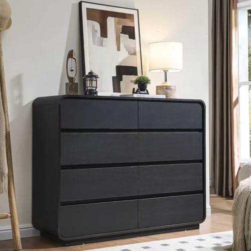 Standifurno Black Dresser with 8 Drawers, Modern Chest of Drawers with Deep Drawers, Big Storage Organizer for Bedroom, Living Room, Hallway, 47’’Wide by StandifurnoFurniture