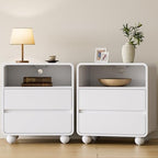 Lulive Dressers and Nightstands Set 3-Piece, White - Image 2