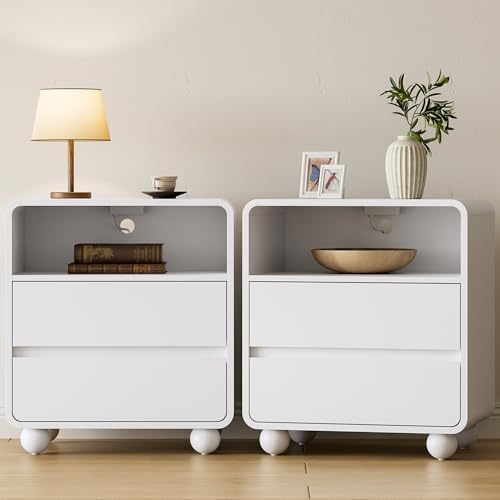 Lulive Dressers and Nightstands Set 3-Piece, White - Image 2