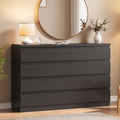 MapleGrace Modern 8 Drawer Dresser, Black by MapleGrace