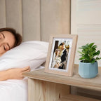 puthiac 5x7 Solid Oak Wood Picture Frame with 4x6 Mat, Natural Oak, 1 Pack - Image 5