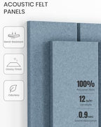 Fluxynara Felt Bulletin Board & Cork Board Alternative, Dusty Blue - Image 4