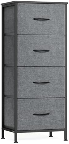 SONGMICS Dresser for Bedroom, Tall Dresser with 4 Fabric Drawers by SONGMICSbySONGMICSHOME